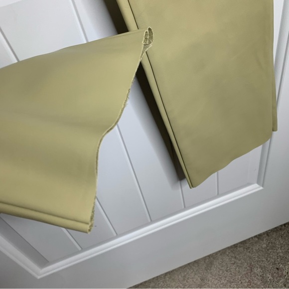 We Wore What‎ revolve faux leather green oat kick flare pants size 27 minimalist - Picture 7 of 11